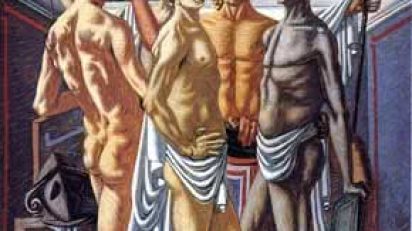 Giorgio-de-Chirico-Gladiators-at-Rest-1928-29