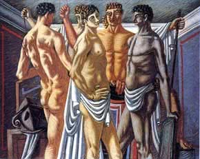Giorgio-de-Chirico-Gladiators-at-Rest-1928-29
