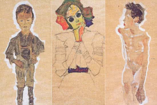 joven_proletario_chica_con_gafas_y_joven_desnudo_Egon_Schiele