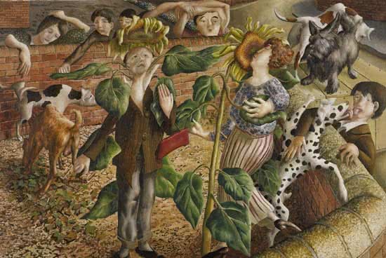 stanley_spencer_Sunflower_and_Dog_Worship