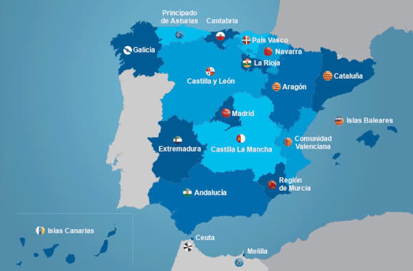 Imagen. Mapa de España