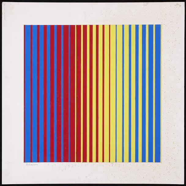 Francisco Sobrino. Composición, 1959. Gouache sobre cartón 50x50cm