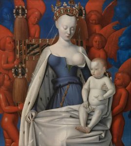 Jean Fouquet, La Virgen con el Niño y ángeles, hacia 1452. Amberes, Real Museo de Bellas Artes © Lukas – Art in Flanders VZW / Royal Museum of Fine Arts Antwerp, photo Hugo Maertens. Jean Fouquet, La Virgen con el Niño y ángeles, hacia 1452. Amberes, Real Museo de Bellas Artes © Lukas – Art in Flanders VZW / Royal Museum of Fine Arts Antwerp, photo Hugo Maertens.