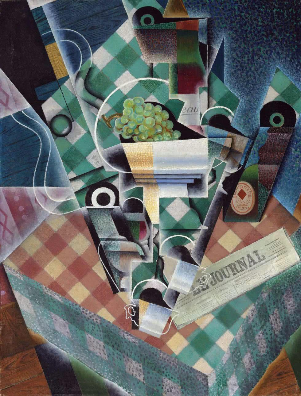 Morte à la nappe à correaux (1915). Juan Gris.