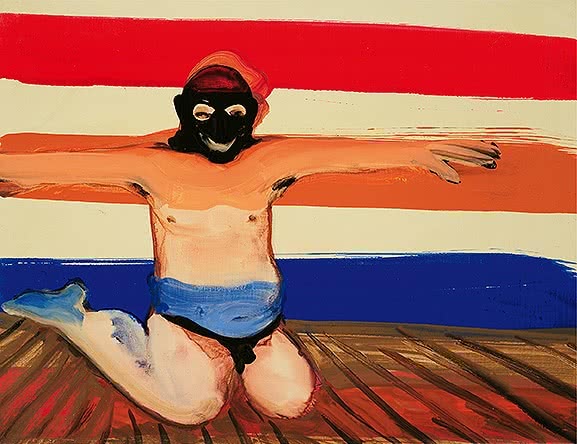 Tala Madani. Wall Painting, 2008. Oil on canvas, 30,5x40cm.