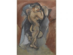 Gran desnudo (Grand Nu), inverno 1907–junio 1908 Óleo sobre lienzo 140 x 100 cm Centre Pompidou, Musée national d'art moderne, París. Dación de Alex Maguy-Glass, 2002 Georges Braque © VEGAP, Bilbao, 2014 Foto © Georges Meguerditchian - Centre Pompidou, MNAMCCI/ Dist. RMN-GP