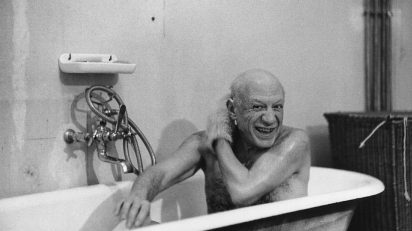 David Douglas Duncan. Picasso en su casa de la Riviera. 1956.