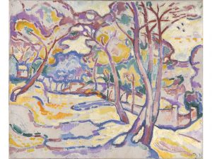 Paisaje de L'Estaque (Paysage de l’Estaque ), 1906–1907 Óleo sobre lienzo 50 x 61 cm Centre Pompidou, Musée national d'art moderne, París. Dación, 1986 Georges Braque © VEGAP, Bilbao, 2014 Foto © Philippe Migeat - Centre Pompidou, MNAM-CCI/Dist. RMN-GP