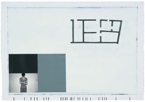 Julião Sarmento. Woman, House, Black and White, 2008/2009. 70,2 x 101 cm. Foto: José Manuel Costa Alves.