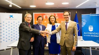 Jaime Lanaspa, Ignacio García de Vinuesa, Carmen Vela y José Ignacio Vera.