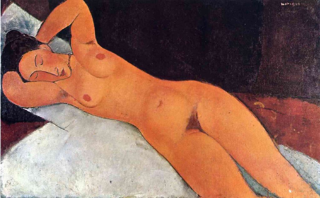 Amedeo Modigliani. Desnudo (Nu), 1917. Óleo sobre lienzo. Solomon R. Guggenheim Museum, Nueva York. Colección Fundacional Solomon R. Guggenheim, donación 41.535.