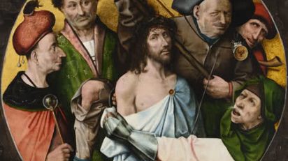 Cristo coronado de espinas. Hieronymus van Aeken Bosch “El Bosco”, primer cuarto del s. XVI. Patrimonio Nacional.