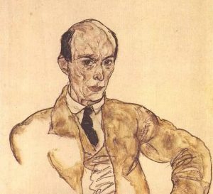 Arnold Schoenberg. Retrato del compositor por Egon Schiele.