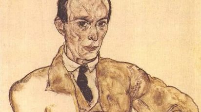 Arnold Schoenberg. Retrato del compositor por Egon Schiele.