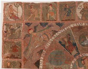 Tapiz de la Creación, ca. 1100. Capítulo de la catedral de Girona. © CRBMC Centro de Restauración de Bienes Muebles de Cataluña (fotógrafos: Carlos Aymerich Barba / Ramón Maroto Genover). Departamento de Cultura.