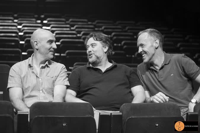 Alfredo Sanzol, Andrés Lima y Miguel del Arco, codirectores del Taller de Dramaturgia,