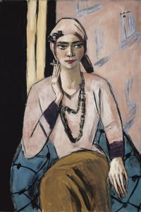 Max Beckmann. Quappi con suéter rosa. 1932-1934. Museo Thyssen-Bornemisza.