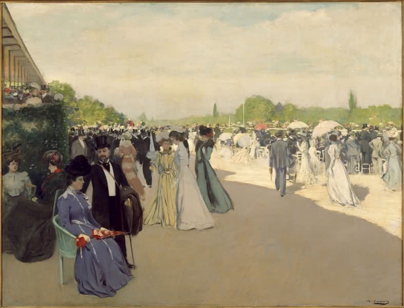 Ramon Casas. En el hipódromo. Oleo sobre lino. (1899-1901).