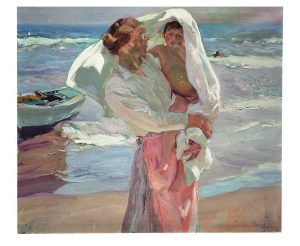 Joaquín Sorolla. Saliendo del baño. Firmado y fechado. 1915. Óleo/lienzo, 130 x 150 cm. Museo Sorolla, Nº Inv. 1115. © Fundación Museo Sorolla.