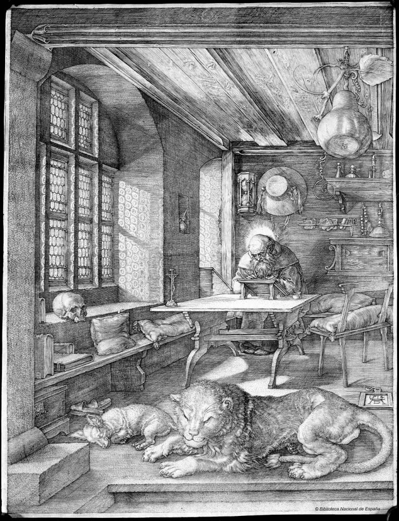 Albrecht Dürer. San Jerónimo en su celda. Biblioteca Nacional de España