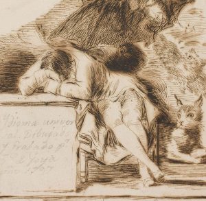 Francisco de Goya. 'El sueño de la razon produce monstruos' (1797-1799)