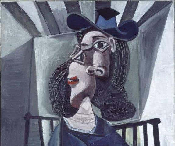 Femme au chapeaux, Picasso, Kunstmuseum de Basilea. Detalle.