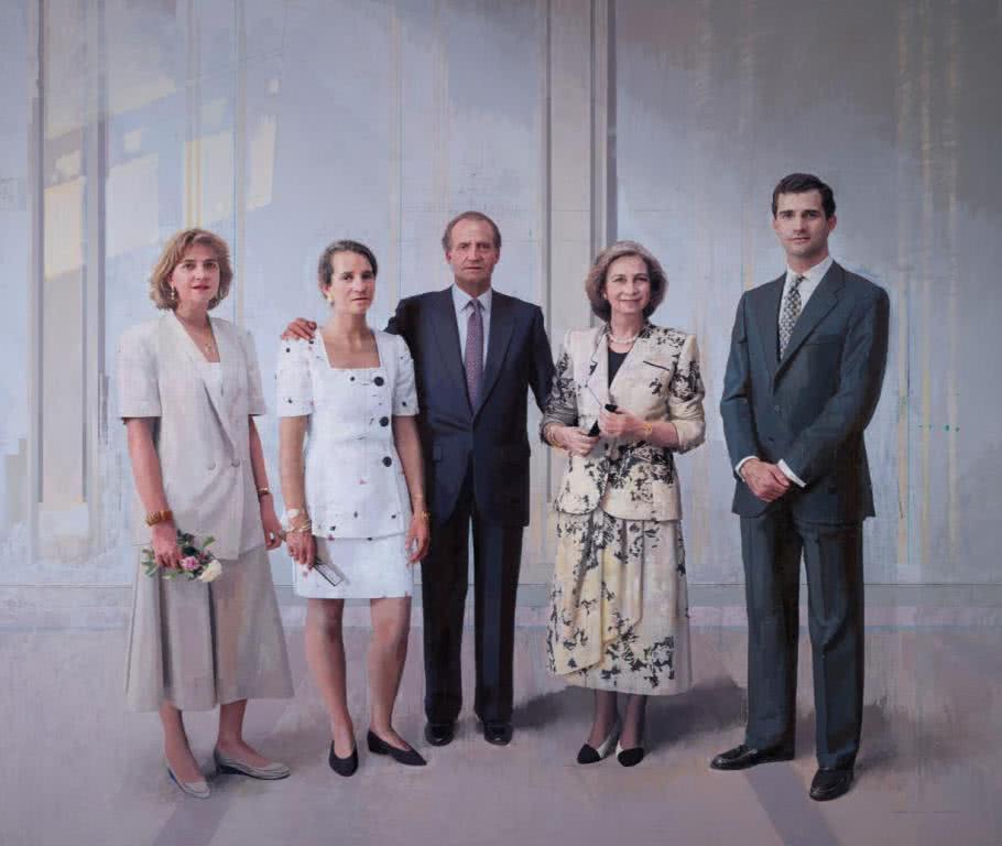 Antonio López. La familia de Juan Carlos I. © Patrimonio Nacional. © Antonio López, VEGAP, Madrid 2014.