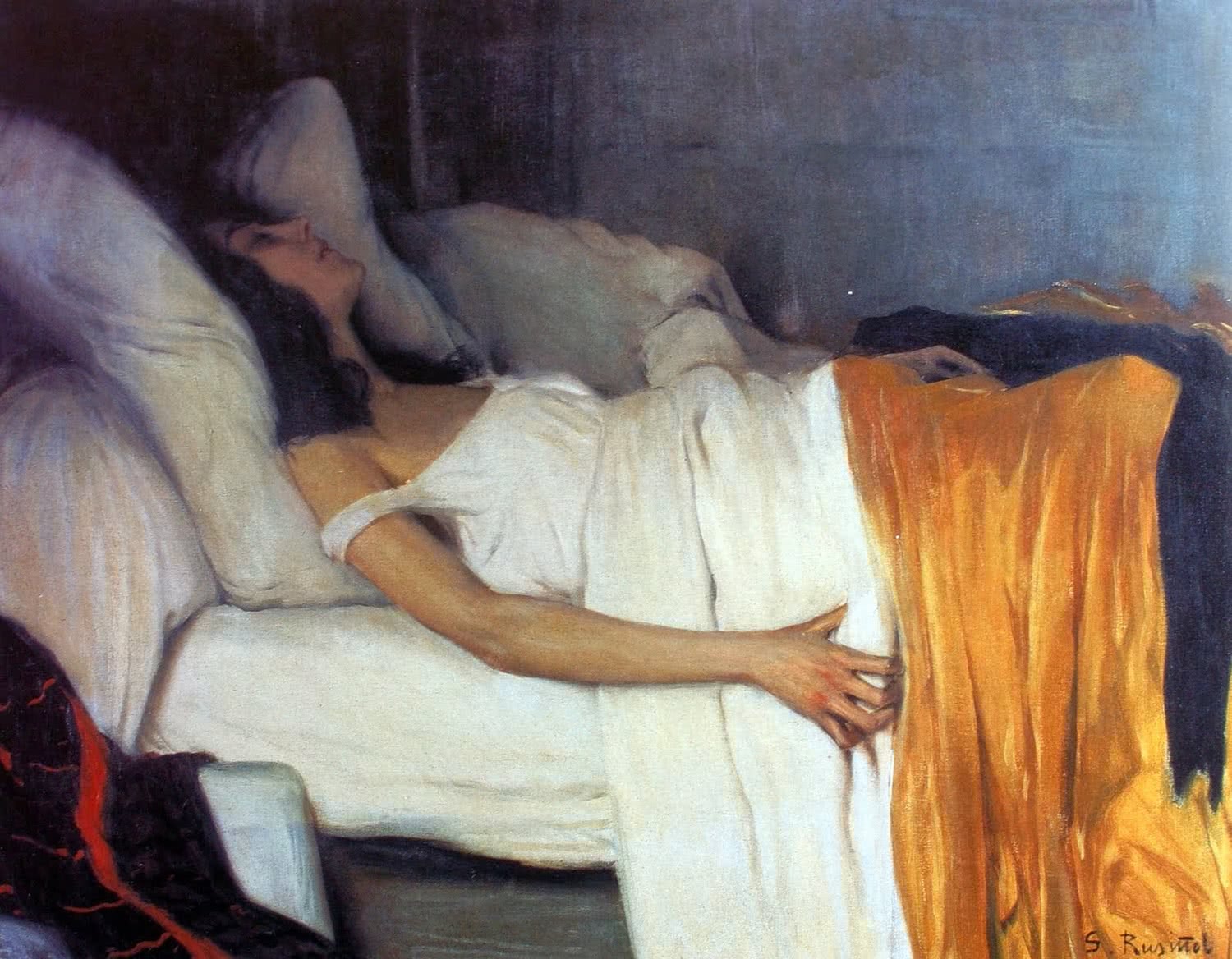 Santiago Rusiñol. La morfina (1894). Museu Cau Ferrat. Sitges.