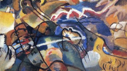 Vasili Kandinsky. Composición con borde blanco. 1913. Detalle.