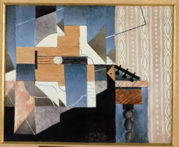 Gris, Juan. La guitare sur la table, 1913. Óleo sobre lienzo. 58 x 73,5 cm.