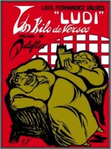 Ilustración de portada Evaristo Valle, 1915. Un kilo de versos, de Luis Fernández Valdés.