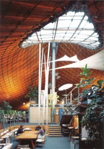 Institute for Lightweight Structures, interior, 1967, University of Stuttgart in Vaihingen Photo © Atelier Frei Otto Warmbronn.