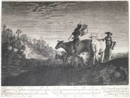 Jan van de Velde II. La vaca blanca, 1641