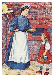 "Caperucita Roja" de Charles Perrault, 1697. Ilustración anónima del s. XIX.