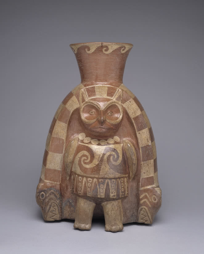 Dios Búho. Mochica. Época Auge (1 d. de C. - 800 d. de C.). Museo Larco, Perú. © Archivo Museo Larco.