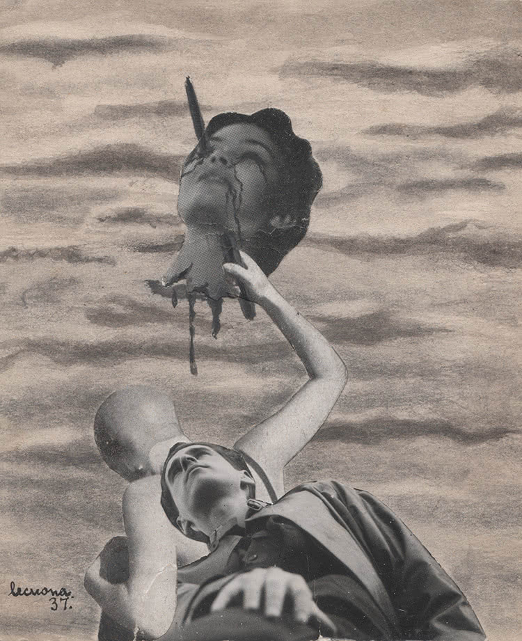 Nicolás de Lekuona. Cabeza amputada (autorretrato). 1937. Nicolás de Lekuona. Cabeza amputada (autorretrato). 1937.