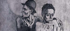 Pablo Picasso. La comida frugal (detalle). 1904.