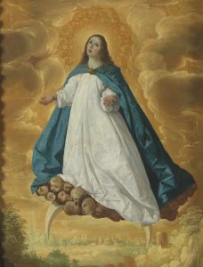 Inmaculada Concepción. Francisco de Zurbarán (1598-1664). Óleo sobre lienzo, 76 x 101,5 cm. h.1625-30. Madrid, Museo Nacional del Prado. Donación Plácido Arango.
