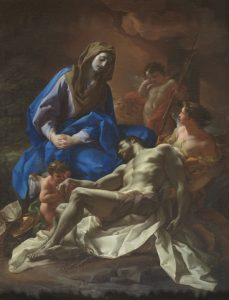Piedad. Corrado Giaquinto (Molfetta, 1703- Nápoles, 1765). Óleo sobre lienzo, 88,9 x 69,9 cm. h. 1756. Madrid, Museo Nacional del Prado. Donación Plácido Arango.