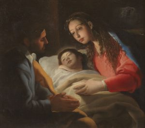 La Natividad. Eugenio Cajés (Madrid, 1574-1634). Óleo sobre lienzo, 70,2 x 80,5 cm. h.1610. Madrid, Museo Nacional del Prado. Donación Plácido Arango.