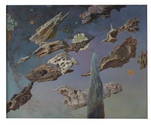 Cielo invernal con ciprés, 1972 Óleo / tela 81 x 100 cm. Antoni Pitxot Colección particular Dalle Molle.