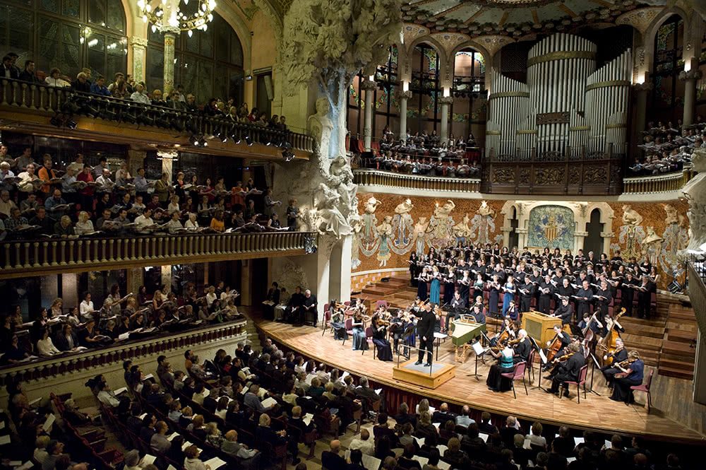 Vista del Palau de la Música Catalana durante el concierto de El Mesías (Foto: Obra Social 'la Caixa')