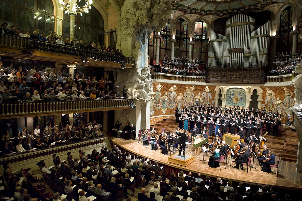 Vista del Palau de la Música Catalana durante el concierto de El Mesías (Foto: Obra Social 'la Caixa')