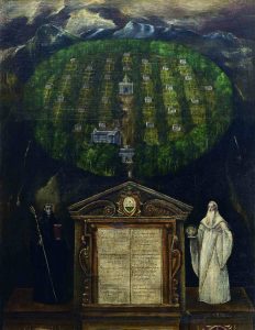 Alegoría de la Orden de los Camaldulenses (1606-1610). El Greco (1541-1614) Óleo sobre lienzo. Museo del Colegio del Patriarca. Valencia,