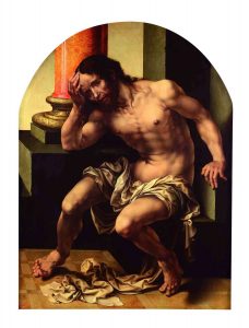 Cristo varón de Dolores. 1530. Jan Gossaert “Mabuse” (h.1478-1532). Museo del Colegio del Patriarca. Valencia.
