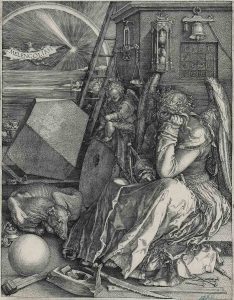 Melancolía I.1514. Alberto Durero (1471- 1528). Estampa a buril. Biblioteca Nacional de España. Madrid.