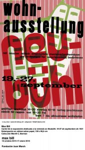 Max Bill. Cartel de la exposición dedicada a la vivienda, Neubühl, del 19 al 27 septiembre de 1931.