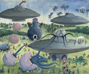 Tim Burton. Saucer and Aliens. 1972–1974. © 2015 Tim Burton.