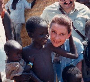 Robert Wolders. Audrey Hepburn during a UNICEF mission to Sudan. 1989. Audrey Hepburn Estate / Luca Dotti & Sean Hepburn Ferrer.