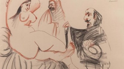 'Desnudo femenino con figuras'. Picasso. Cortesía de la Galería Guillermo de Osma.